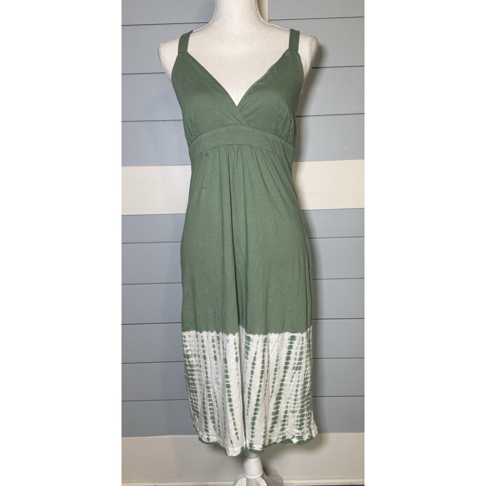 NWT PrAna Cleo Dress Size Large in Sage & White Tie Dye Lifestyle Collection